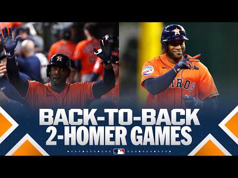 HE'S ON FIRE! 🔥 Yordan Alvarez has BACK-TO-BACK 2-homer games for the Astros! 🤯 | MLB Highlights thumbnail
