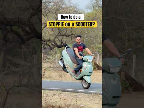 How to do a STOPPIE on a SCOOTER? #farazstuntrider #superbikes #bikers scooter #bikes thumbnail