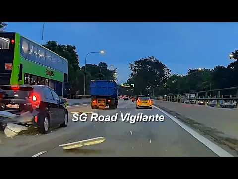 9may2026  sle truck from wah & hua pte ltd  fail to secure load. debits  scattered over lane 1 & 2 thumbnail
