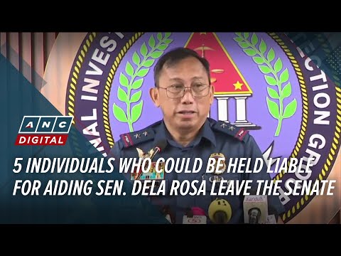 5 individuals who could be held liable for aiding Sen. Dela Rosa leave the Senate | ANC thumbnail