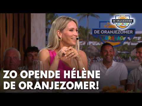 Zo opende Hélène Hendriks maandag haar eerste uitzending van De Oranjezomer vanaf Curaçao thumbnail