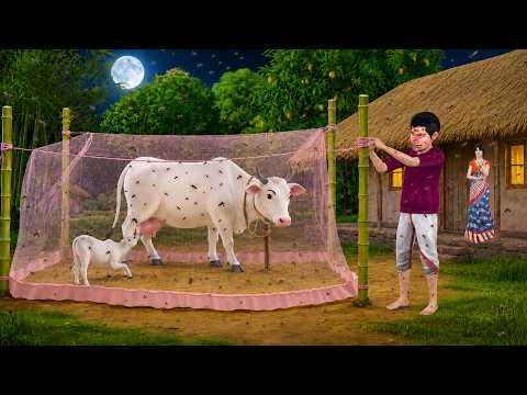 मच्छर से परेशान गाय Machar Se Pareshan Gaay | Cow Mosquito Net  Hindi Kahaniya Moral Stories thumbnail