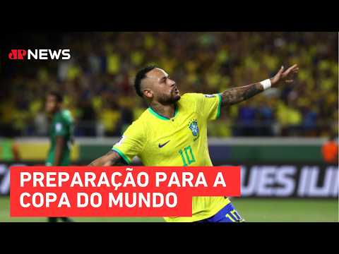 Neymar vai a campo em treino da seleção brasileira thumbnail
