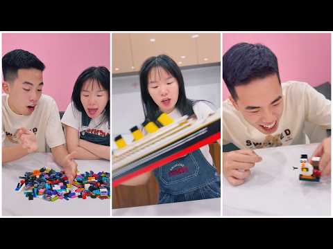 Sibling Building Titanic Lego 🚢🏠🤩 thumbnail