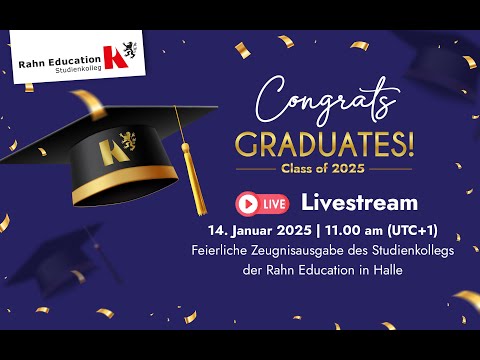 Zeugnisfeier "Class of 2025" Studienkolleg Halle am 14.01.2025 11:00 Uhr thumbnail
