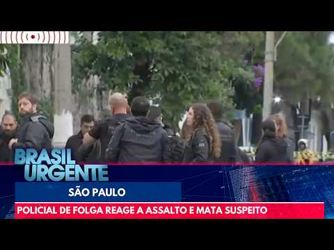 Policial Militar de folga reage a assalto e mata suspeito em SP | Brasil Urgente thumbnail
