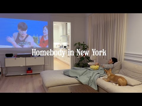Homebody in New York | Cozy winter day stormed in, home alone cooking and binge-watching tv, baking! thumbnail