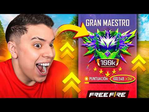 ¡ASÍ LLEGUE A LOS 100.000 PUNTOS EN FREE FIRE! * TOP GLOBAL* LEGENDARIO thumbnail