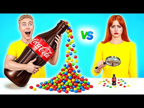 Desafío De Comida Gigante vs Pequeña | Batalla Comestible Multi DO Challenge thumbnail