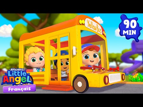 Les roues de l'autobus | Comptines avec Bébé Louis | Little Angel Français thumbnail