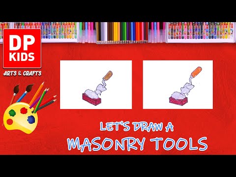 Let's draw a Masonry Tools  | DP KIDS | ARTS | ENGLISH | 620 thumbnail