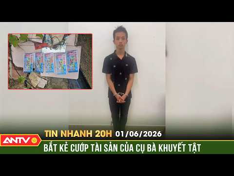 Bắt nhanh đối tượng cướp tài sản của cụ bà khuyết tật bán vé số | Tin nhanh 20h ngày 1/6 | ANTV thumbnail