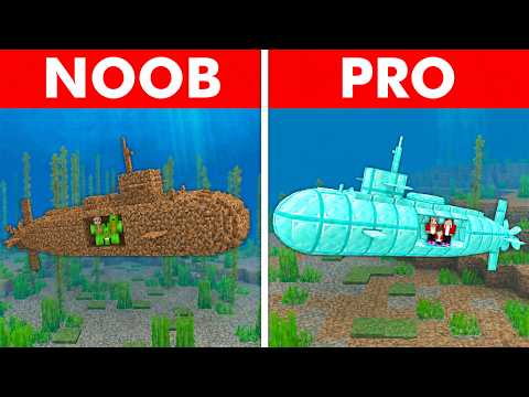 NOOB vs PRO: SAFEST SUBMARINE HOUSE TO PROTECT FAMILY!! thumbnail
