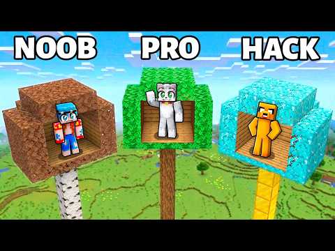 Minecraft Casa del ÁRBOL NOOB vs PRO vs HACKER thumbnail