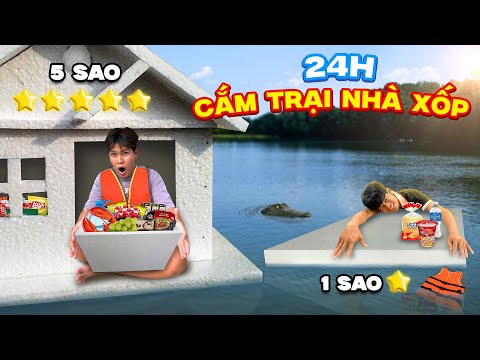 24h Cắm Trại Làm Nhà Bằng Xốp Lênh Đênh Trên Hồ thumbnail