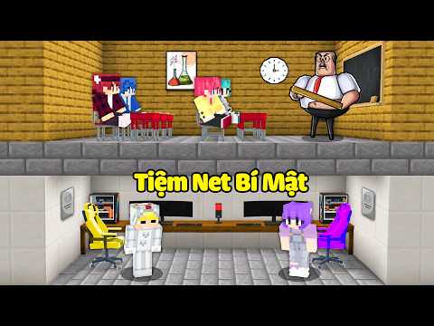 Tô Gà Xây Quán Net Bí Mật Bên Dưới Lớp Học Trong Minecraft thumbnail