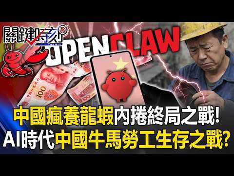中國全民瘋「養龍蝦」內捲終局之戰！？ AI時代中國「牛馬勞工」生存之戰！？【關鍵時刻】張炤和 黃世聰 張禹宣 王瑞德 黃敬平 thumbnail