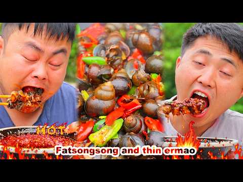 mukbang |This fat sausage is too spicy! Songsong took 2 steps, but it didn't reduce the spiciness thumbnail