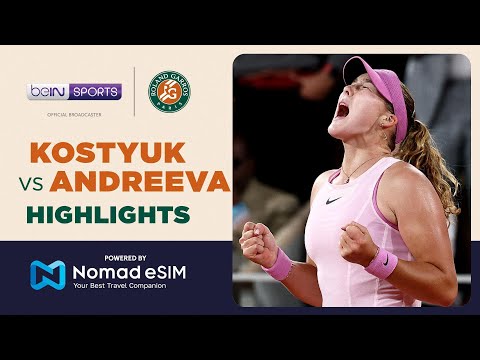 Marta Kostyuk vs Mirra Andreeva | Roland-Garros 2026 | Match Highlights thumbnail