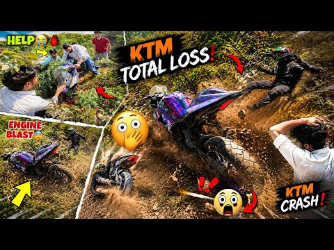 Engine Blast😱 Ktm Rc390 Crashed😭 Biggest Crash of my Life🥹💔 thumbnail