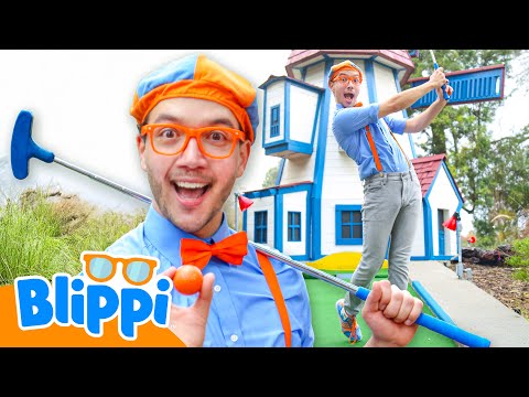 Blippi Plays at the Mini Golf Course! 🚩 thumbnail
