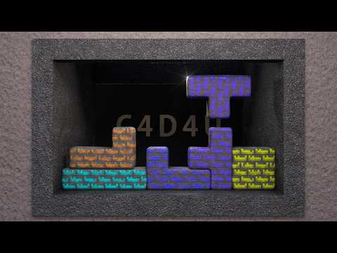 Softbody Tetris V45: Minecraft Style | Satisfying Physics Simulation ❤️ C4D4U thumbnail