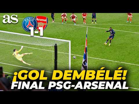 ¡DEMBÉLÉ empata la FINAL de la CHAMPIONS! Desde el punto de PENALTI pone el PSG 1 - ARSENAL 1 thumbnail