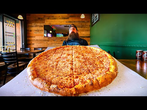 THIS PIZZA CHALLENGE HAS ONLY BEEN BEATEN ONCE...BY A TEAM OF TWO! | BeardMeatsFood thumbnail