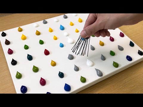 Hairpin Painting Technique / Acrylic Painting for Beginners thumbnail