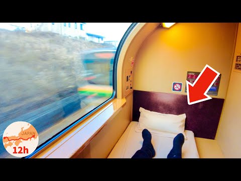 Cheap Private Room on Japan's Overnight Sleeper Train 😴 12 Hour Trip 🛏 Travel Vlog 寝台特急 サンライズ出雲 旅行 thumbnail