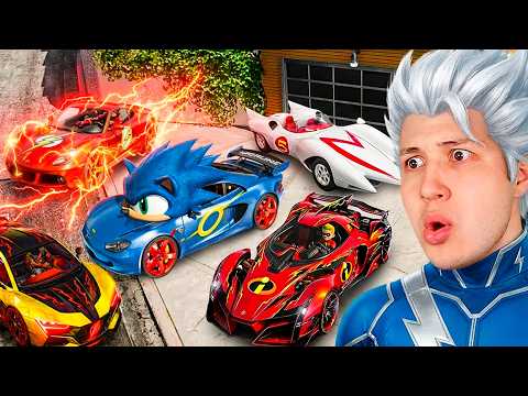 ROBANDO COCHES de VELOCISTAS en GTA 5! 🚘⚡️ (Película) thumbnail