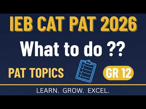 Grade 12 PAT | Choosing TOPICS | IEB | 2026 thumbnail