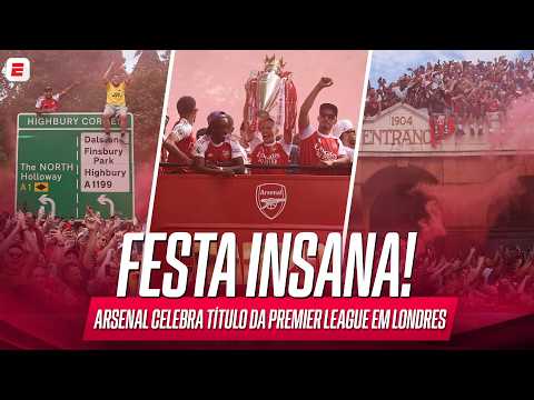 LONDRES PAROU! TORCIDA DO ARSENAL FAZ FESTA ABSURDA EM COMEMORAÇÃO AO TÍTULO DA PREMIER LEAGUE; VEJA thumbnail