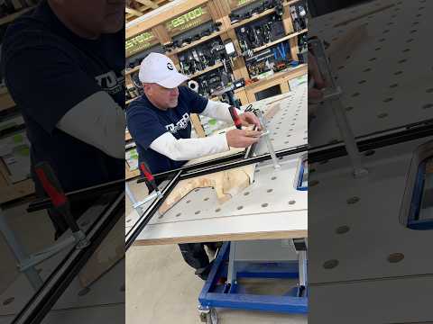 Cutting a mortise for a piece of the base of an end table with the @TrendToolTechnologyARIJIG thumbnail