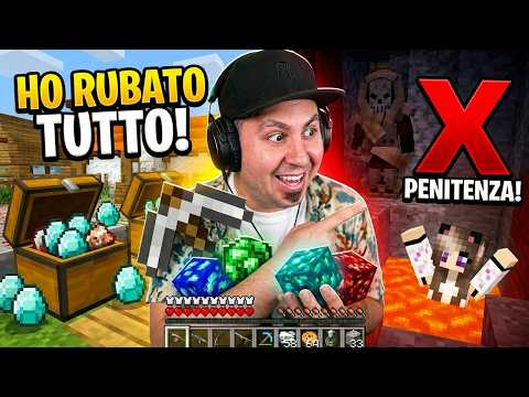 RUBO I MINERALI DEI MIEI AMICI! SFIDA CON PENITENZA SU MINECRAFT thumbnail