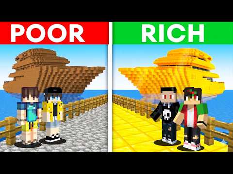 Poor Vs Rich Luxury Ship Build Challenge in Minecraft thumbnail