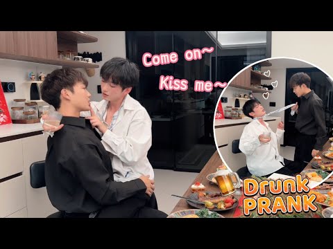 Trying To Seduce My Boyfriend While Drunk On Christmas Eve 🔥😳Cute Gay Couples Drunk Prank🤣 thumbnail