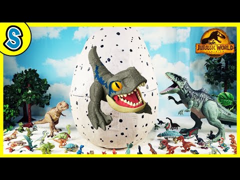 Baby Blue Giant Egg | Jurassic World Dominion toys mattel trex camp cretaceous giganotosaurus kids thumbnail