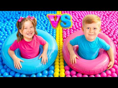 Pink vs Blue Pool Challenge thumbnail