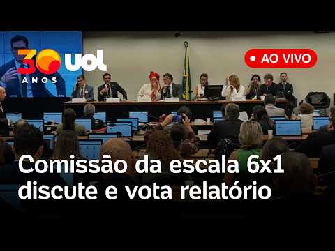 Fim da escala 6x1: comissão discute e vota relatório que reduz jornada de trabalho; assista ao vivo thumbnail