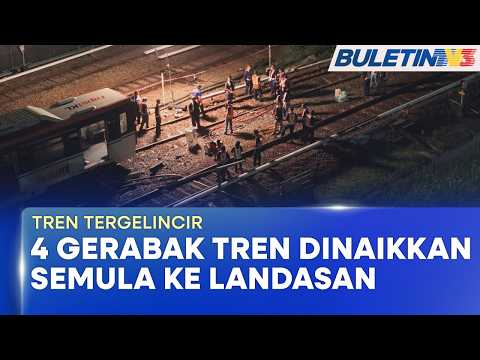 TREN TERGELINCIR | Empat Gerabak Dibawa Pulang Ke Depot Untuk Pemeriksaan (BU) thumbnail