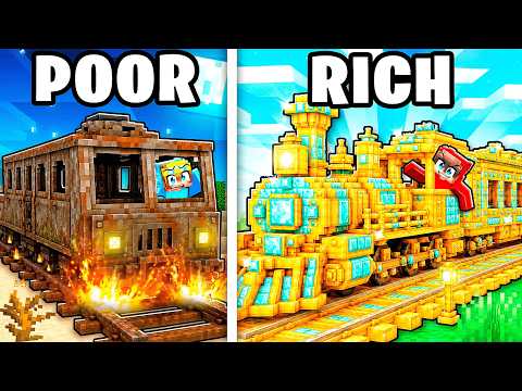 POOR vs RICH Train Battle in Minecraft! thumbnail