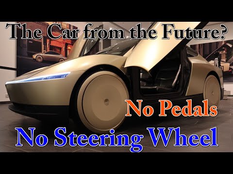 Is this the Future? No Steering Wheel, No Pedals! TESLA Cybercab | European Premiere Mall of Berlin thumbnail