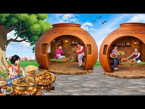 Matake Dhaba Clay Pot Dhaba Desi Restaurant Street Food Hindi Kahani Moral Stories New Comedy Video thumbnail