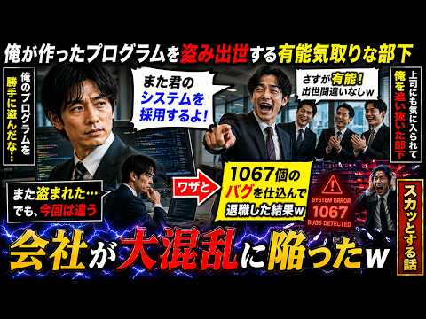 【アニメ】 俺が作ったプログラムを盗み出世する有能気取りな部下「また君のシステムを採用する」俺（また盗まれた…）→俺はワザと1067個のバグを入れて退職した結果w【感動する話】 thumbnail