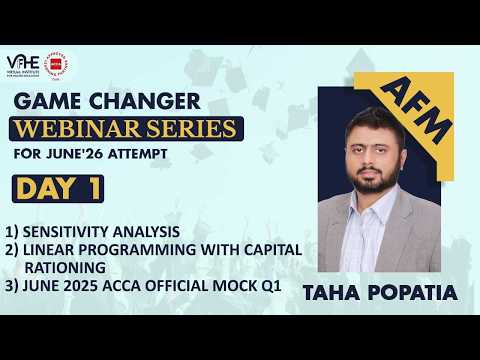 ACCA AFM Day 1 Game Changer Webinar Series June'26 | Pass APM First Attempt | Success Strategy thumbnail