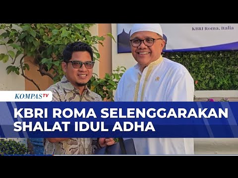 KBRI Roma Gelar Shalat Idul Adha, Daging Kurban Dibagikan ke 170 Jemaah yang Hadir thumbnail