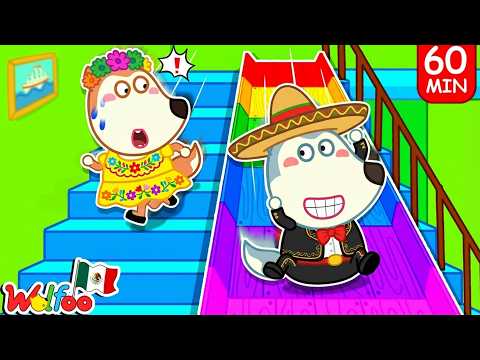 Wolfoo juega colorido tobogán en casa con Lucy | Historias Divertidas Para Niños | Wolfoo en español thumbnail