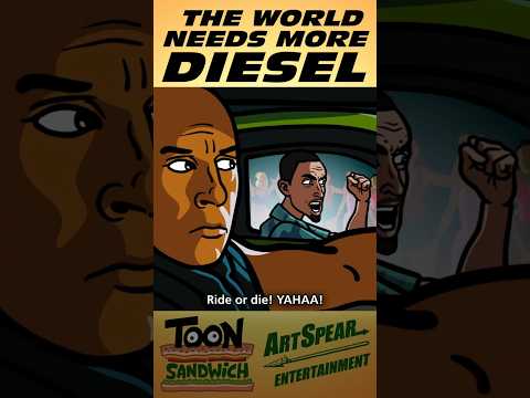 Diesel is going FAST! - TOON SANDWICH #funny #vindiesel #fast #fastandfurious #diesel #parody thumbnail