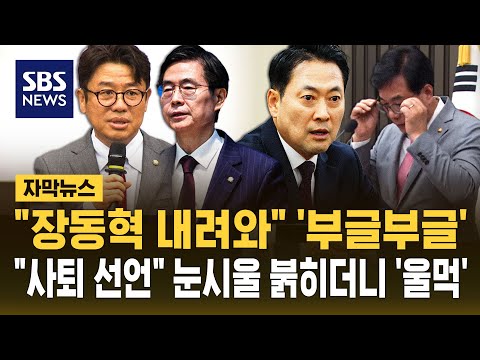 "장동혁 내려와" '부글부글'.."사퇴 선언" 눈시울 붉히더니 '울먹' (자막뉴스) / SBS thumbnail